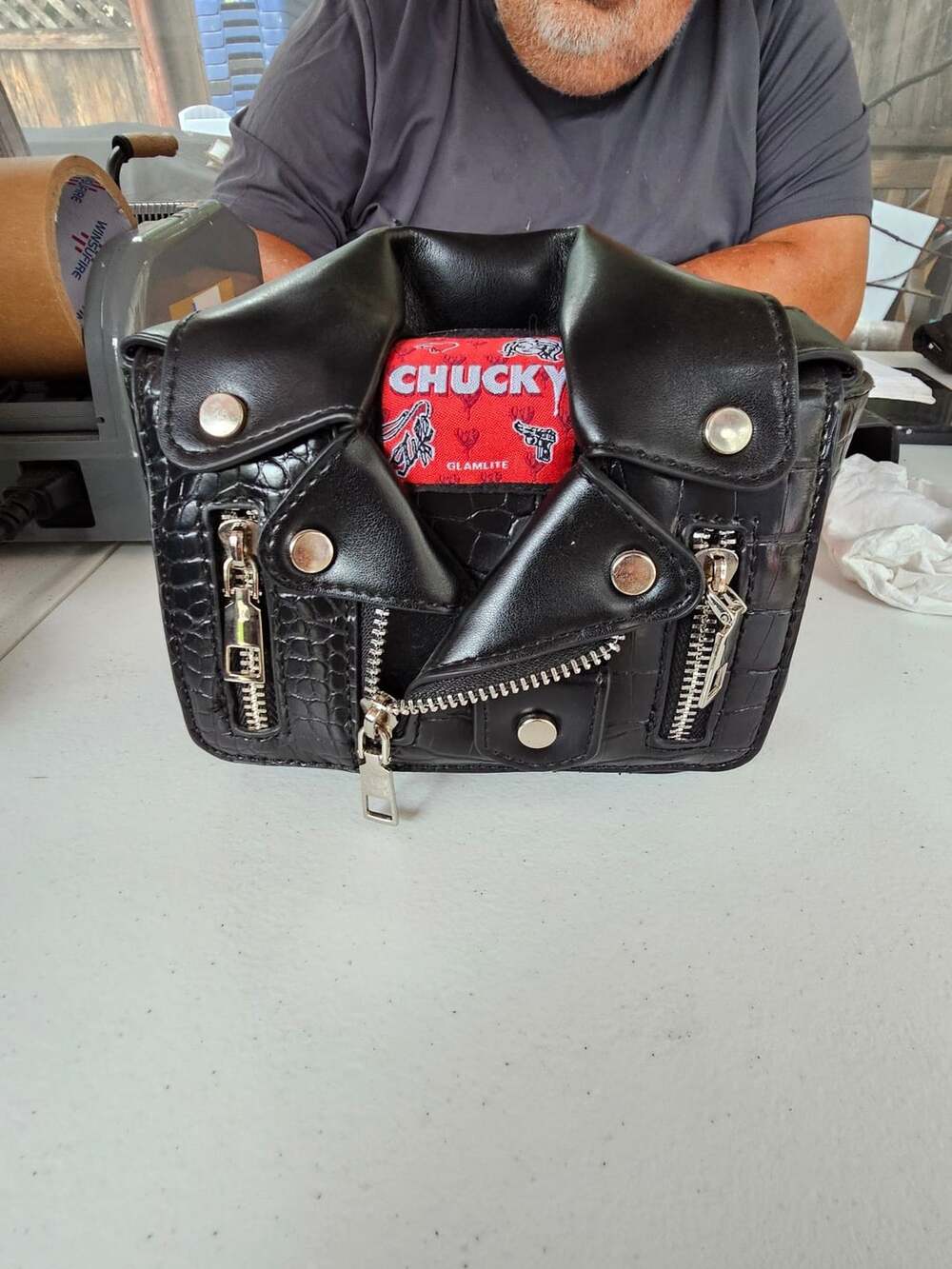 Glamlite Chucky Jacket Crossbody Bag